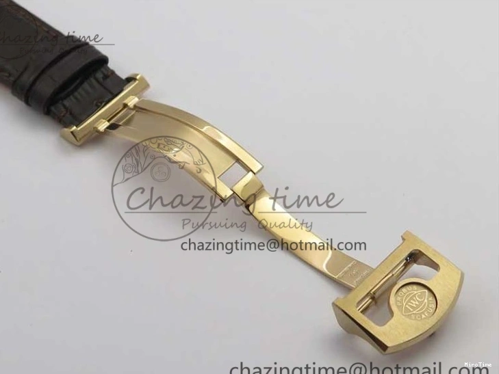 MIROTIME 0101 Portugieser Chrono  42 IW390406 RG ZF 1:1 Best Edition Blue Dial on Brown Leather Strap A Durable 7129